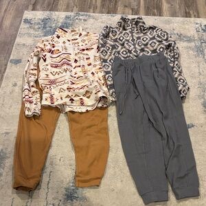 Women's Tan and Gray CuddlDuds Set